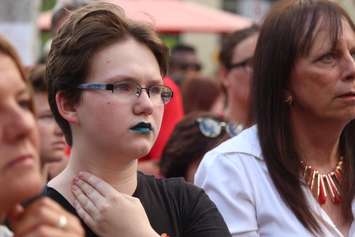 A vigil is held in Windsor after the deadly shooting at a gay nightclub in Orlando. (Photo by Ricardo Veneza)