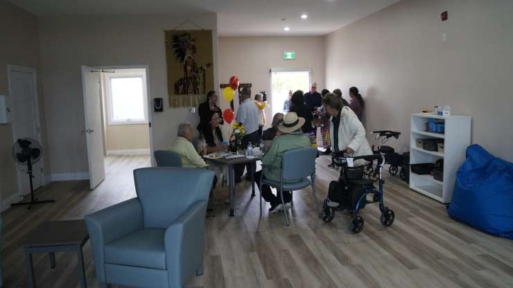 One of the large rooms at Aamjiwnaang First Nation Hospice like Space, May 9, 2024 (Photo by: Lindsay Newman)