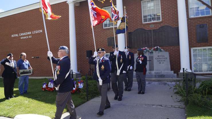 Ceremony held at Sarnia Legion to mark D-Day's 80th anniversary. June 6, 2024. (Photo by Natalia Vega)
