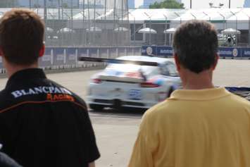 Fans watch the Chevrolet Detroit Belle Isle Grand Prix, May 29, 2015. (Photo by Jason Viau)