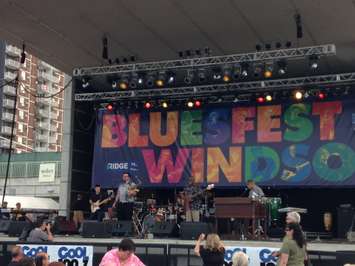 Music performers and music lovers gather at Windsor's Riverfront Festival Plaza for the 21st annual Bluesfest. (Photo by Blackburn Radio's Summer Patrol)
