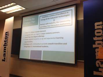Lambton College presentation on the new Centre of Excellence in Energy and Bio-Industrial Technologies June 11, 2015 (BlackburnNews.com Photo by Briana Carnegie)