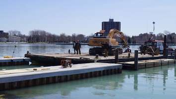 Construction of new Sarnia Bay boat ramp
April 26, 2018. (Photo by Colin Gowdy, BlackburnNews)