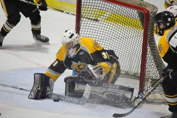 Ethan Langevin Sarnia Sting Orientation Camp May 13, 2018 (BlackburnNews.com photo by Dave Dentinger)