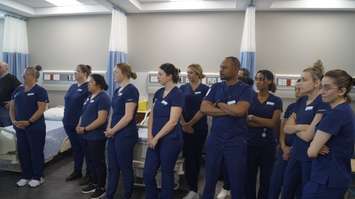 Lambton College nursing students. May 9, 2023. (Photo by Natalia Vega)