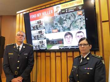Detective Superintendent Ken Leppert and Superintendent Catherine Yeandle-Slater, August 28, 2018. (Photo by Miranda Chant, Blackburn News)