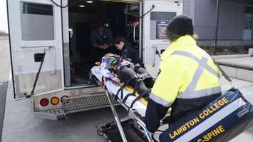 Lambton College mass casualty simulation. April 5, 2019 Photo by Melanie Irwin