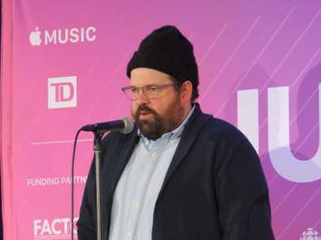 Sarnia-native Donovan Woods at the 2019 Juno Gala Dinner and Awards at the London Convention Centre, March 16, 2019. (Photo by Miranda Chant, Blackburn News)