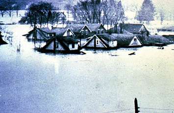 Damage from the flood of 1937 in London. Photo courtesy of the Upper Thames River Conservation Authority.