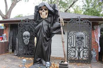 The 6th edition of Reaper's Gate Haunted Backyard Maze is put on at 3150 California Ave. in Windsor in support of Street Help. Photo taken October 21, 2016. (Photo by Ricardo Veneza)