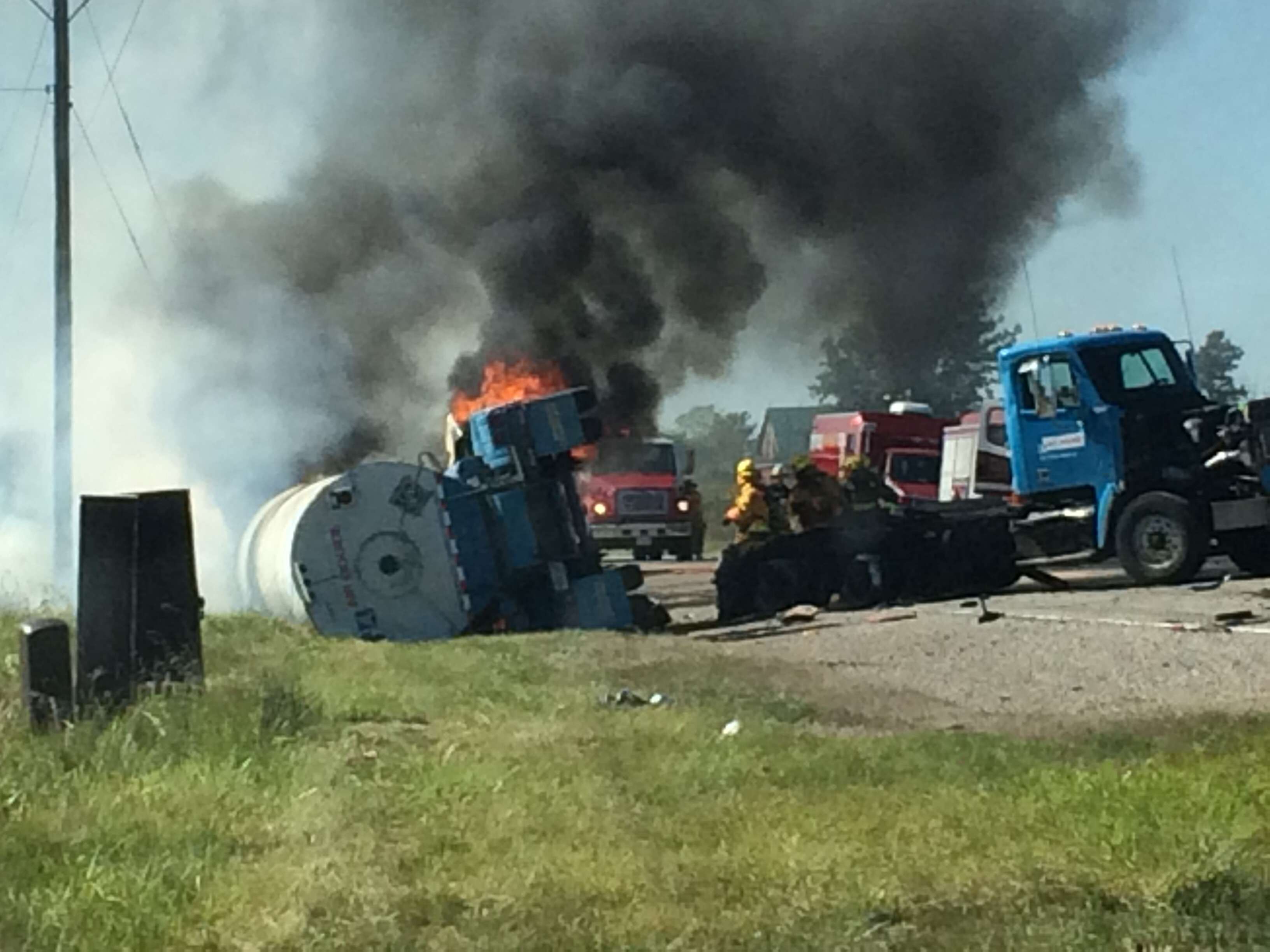 UPDATED: Serious Injuries In Fiery Multi-Vehicle Crash