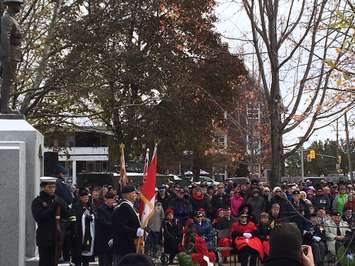 Remembrance Day Ceremony from the Sarnia Cenotaph (Photo by Sue Storr)