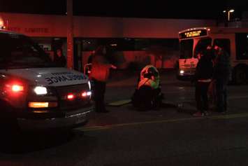 Police responded to a crash involving a motorcycle in the area of Tecumseh Rd. E and Arthur Rd., November 17, 2017. (Photo courtesy of Allan Johnson)