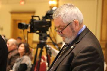Lakeshore Mayor Tom Bain is seen in this December 10, 2014 photo as Essex County Council holds its inaugural meeting on December 10, 2014 at the Ciociaro Club. (Photo by Ricardo Veneza)