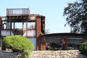 The remains of a Bradley home after a massive house fire, July 13, 2016 (Photo by Jake Kislinsky)