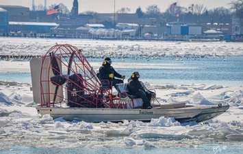 Miracle's rescue on the Detroit River courtesy of Woodhaven Animal Hospital.