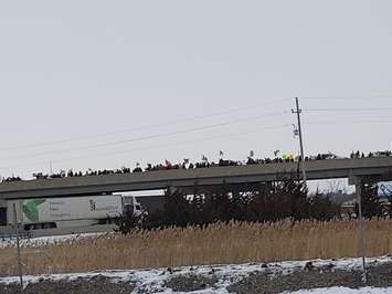 Comber trucking convoy. January 27, 2022. (Photo by Paul Pedro)
