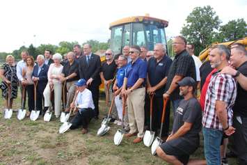 The sod-turning for Farrow Riverside Miracle Park attracted a large and diverse crowd on Wednesday. August 8, 2018. (Photo by Paul Pedro)