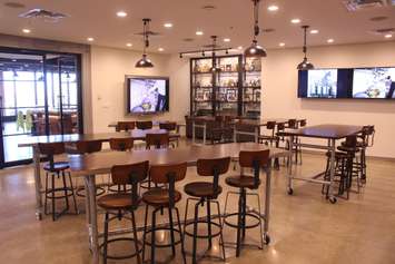 An education room at the JP Wiser's brand centre. Part of the Hiram Walker & Sons distillery tour, March 22, 2017. (Photo by Mike Vlasveld)