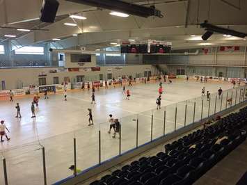 Rain or shine young ball players took part in the Clinton Minor Baseball Camp.
