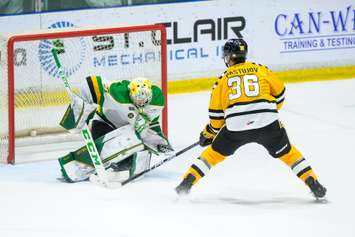The Sarnia Sting taking on the London Knights. 18 February 2023. (Metcalfe Photography)