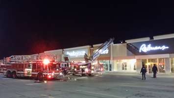 The scene at a fire at the Pennington's on Grand Ave W (Photo taken by Jake Kislinsky)