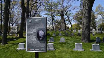 The grave of Alexander Mackenzie, Canada's second prime minister, in Sarnia's Lakeview Cemetery. May 2017 (Photo by Melanie Irwin)