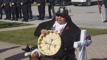 Aamjiwnaang First Nation hosts it annual Remembrance Day ceremony. 10 November 2022. (Photo by SarniaNewsToday.ca)