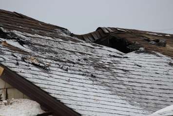 Windsor firefighters respond to a blaze at 574 Elliott St. E on February 18, 2015. (Photo by Jason Viau)