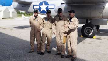 The crew of the B-25 