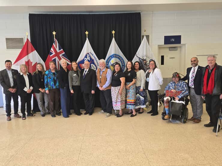 Dignitaries gather for a media conference on a local healthcare announcement - Apr. 30/26 (Blackburn Media Photo by Josh Boyce)