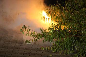 Crews respond to a fire at 750 Indian Rd., November 2, 2015. (Photo by Jason Viau)