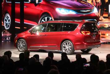 The Chrysler Pacifica unveiled at the North American International Auto Show 2016. (Photo by Maureen Revait) 