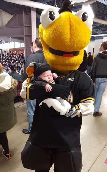 Darrah Coleman attending one her first Sting games. (Photo by Grandma Sue Bacon)