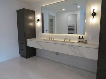 The master bedroom ensuite at 3536 Grand Oak Crossing. (Photo by Miranda Chant, Blackburn News)