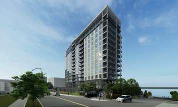 An artist rendering of 275 Front Street Sarnia. Image courtesy of Tricar.