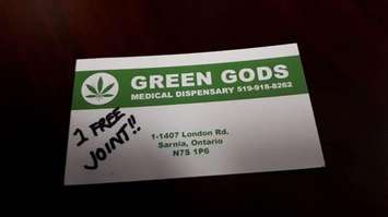 Sarnia Police shut down Green Gods Medical Dispensary. January, 2019 Photo courtesy of Sarnia Police.