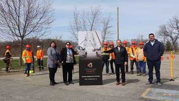Walpole Island powerlines training course. (Photo via Program Manager with Walpole Island First Nation Employment and Training Leela Thomas)