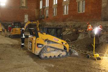 Construction underway at the Windsor Armouries, November 17, 2015. (Photo by Maureen Revait). 