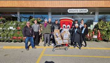 2023 results for Cops for Cans outside of Foodland in Bright's Grove, photo courtesy of the Sarnia Police Service