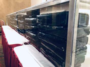 The OPP has seized 55 kilos of cocaine and $800,000 in cash at the Windsor border. Apr 3, 2019. (Photo courtesy of OPP)