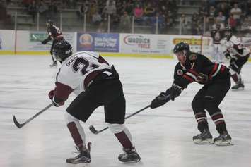The Chatham Maroons take on the Sarnia Legionnaires, September 18, 2016. (Photo courtesy of Jocelyn McLaughlin)
