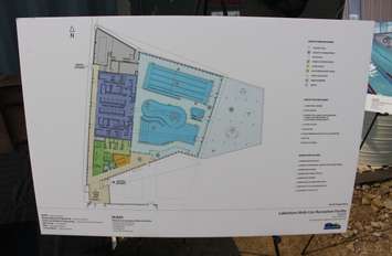 Design plans for Lakeshore's new aquatic centre, July 6, 2015. (Photo by Mike Vlasveld)