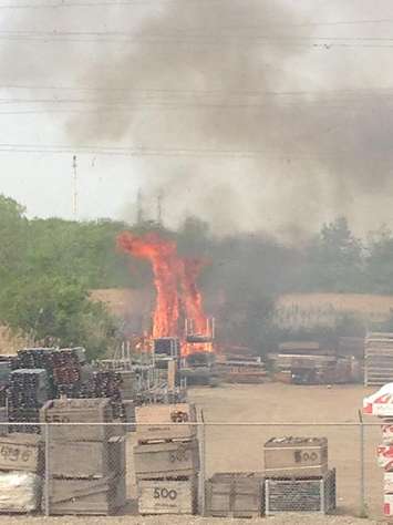Multiple grass fires in Chemical Valley May 21, 2015 (Photo courtesy of Tori Spanton)