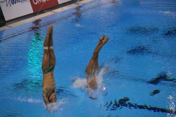 Divers compete in the FINA Diving World Series 2015 in Windsor, May 22, 2015. (Photo by Jason Viau)