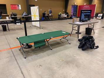 Chatham Mass Vaccination Clinic at the John D. Bradley Centre on February 22, 2021 (Photo by Allanah Wills)