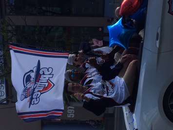 The Windsor Spitfires were greeted by hundreds of fans during the team's Mastercard Memorial Cup championship parade, May 31, 2017. (Photo courtesy of Colin Botten)