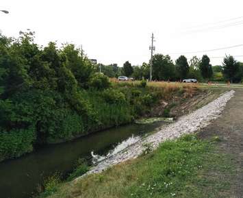 Collapsed culvert drain on Grand Ave. W. in Chatham. (Photo courtesy of the Municipality of Chatham-Kent)