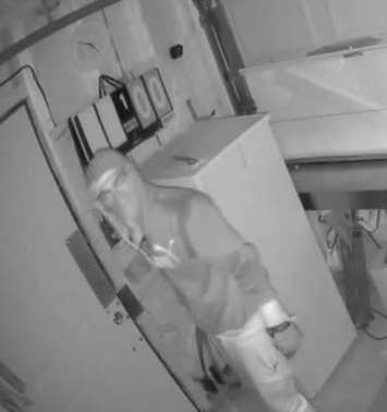 Chatham-Kent police are looking for this man in connection with a break-in at the Portuguese Club on September 22, 2019. (Photo courtesy of Chatham-Kent police)