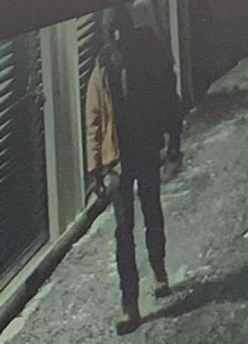 One of two men wanted by police in relation to a theft in Thamesville over the weekend. January 28, 2019. (Photo courtesy of Chatham-Kent police)